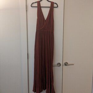 Banana Republic Knit V-Neck Patio Dress | Brick Red | Size L